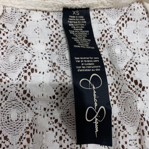 Jessica Simpson White Sammy Kimono Lace Top - XS - Picture 6 of 7